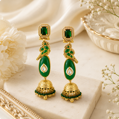 Emerald Mayuri Jhumkas (55630)