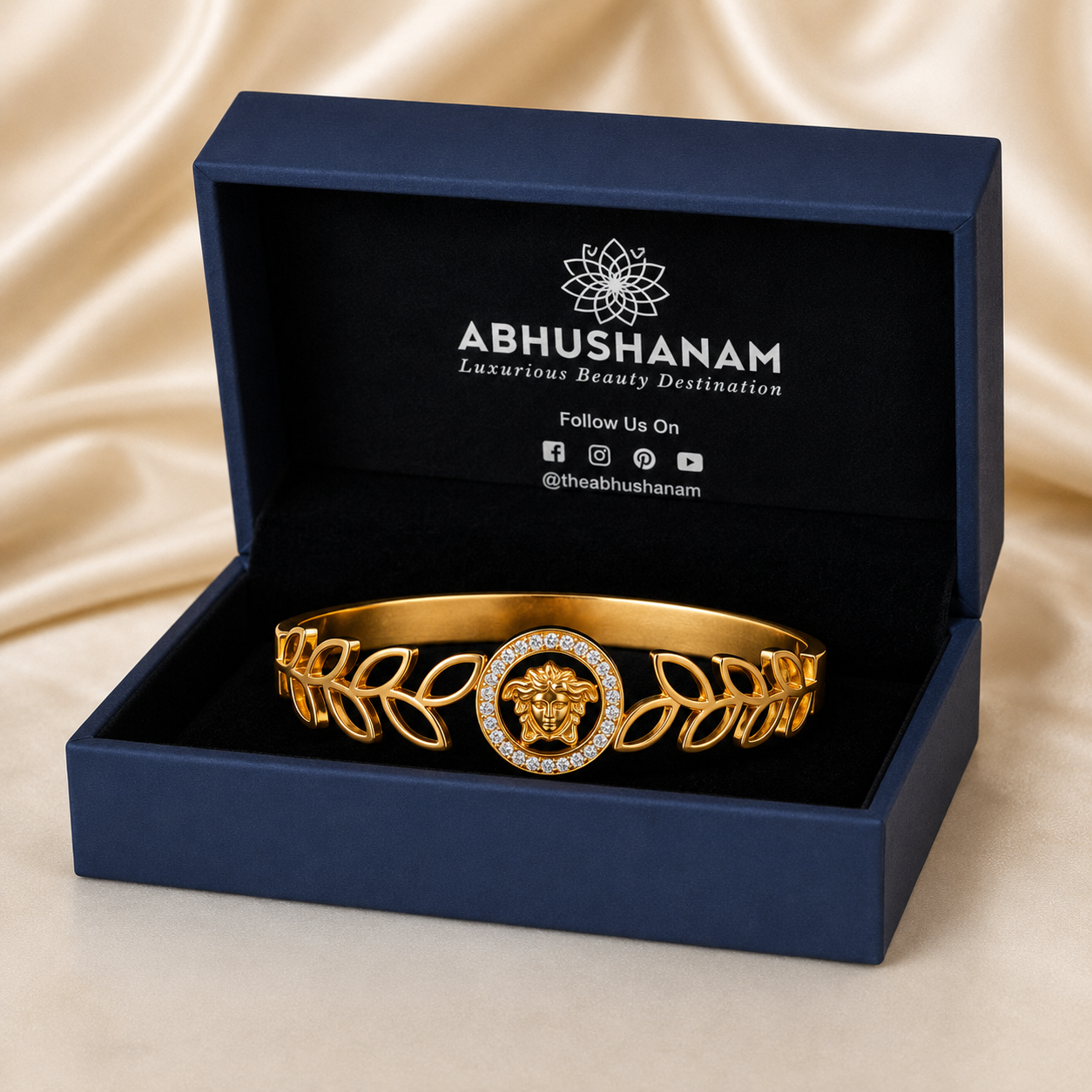 Gold Leaf Emblem Cuff