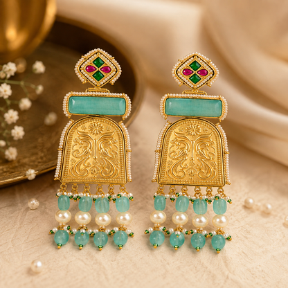 Rajeshwari Mint Earrings (53616)