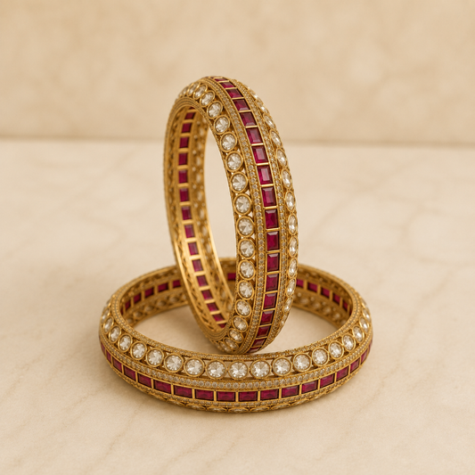 Ruby Dynasty Bangles  (49728)