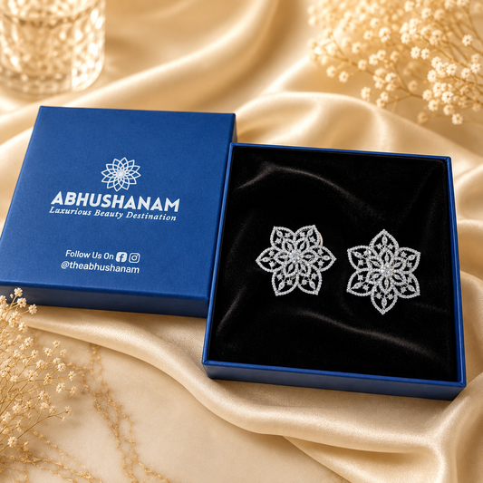 Ivory Petal Diamond Studs