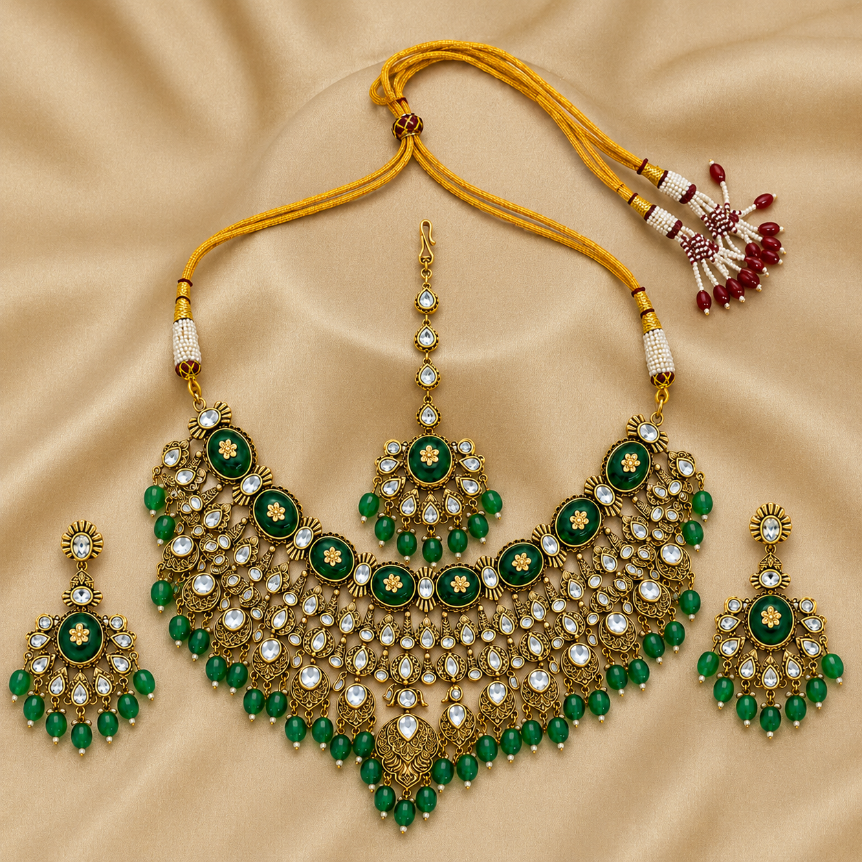 Imperial Emerald Royale  Bridal Set  (52001)