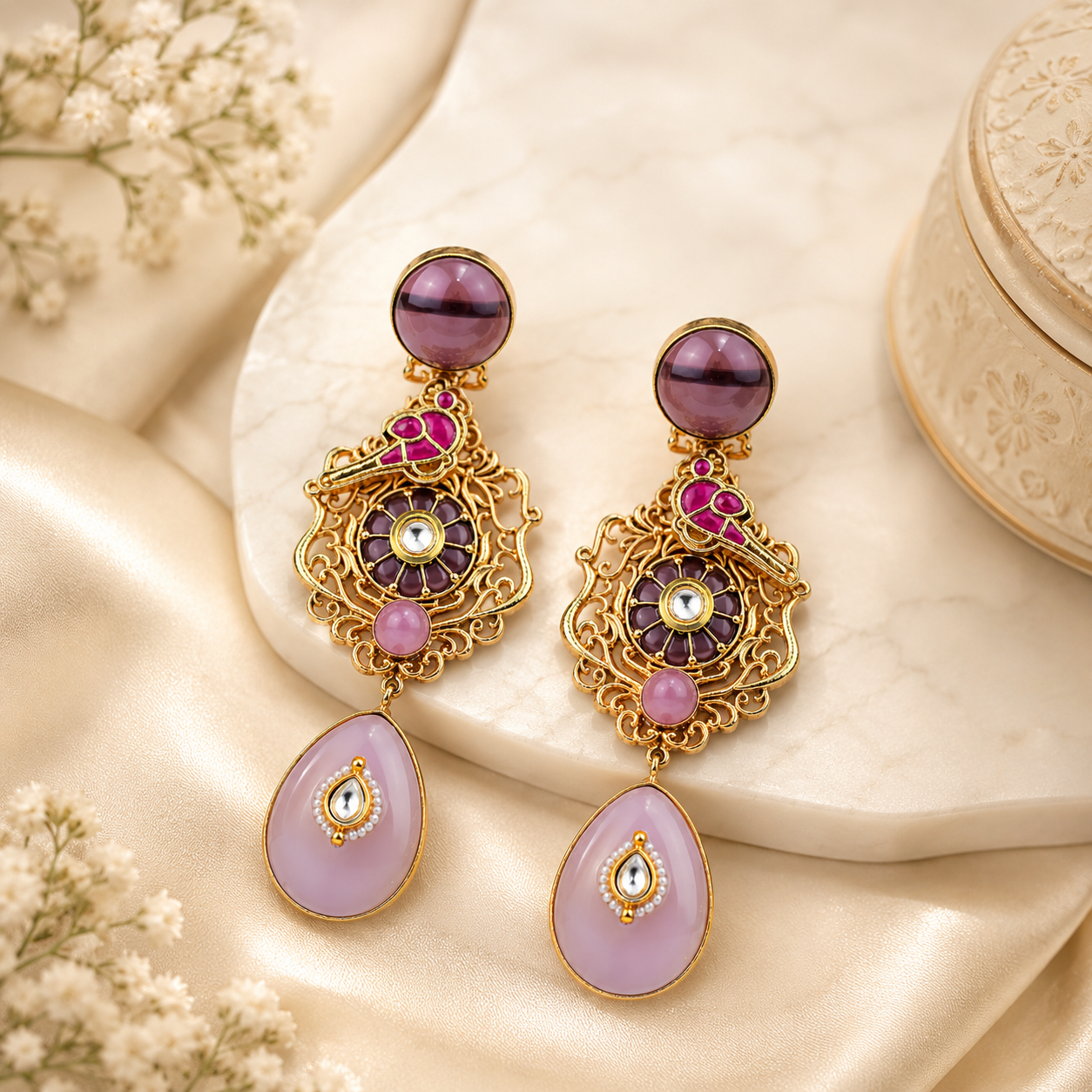 Mayura Blush Royale Earrings (55660)
