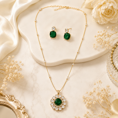 Emerald Royale Pendant Set (50154)