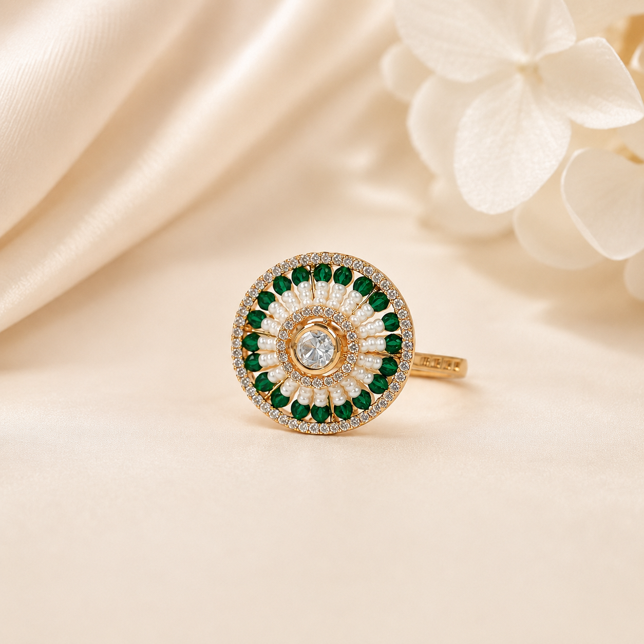 Florence Emerald Crown Ring (55472)
