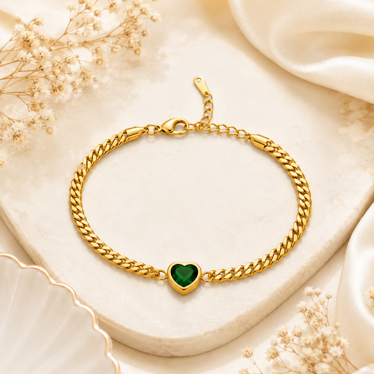 Emerald Heart Glow Bracelet (52198)