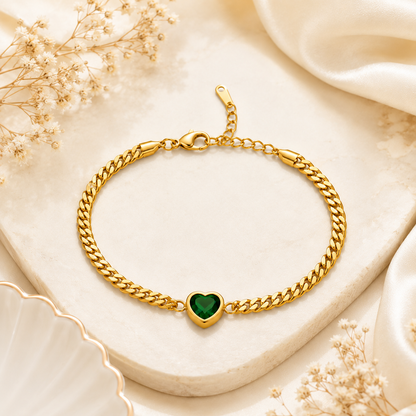 Emerald Heart Glow Bracelet (52198)