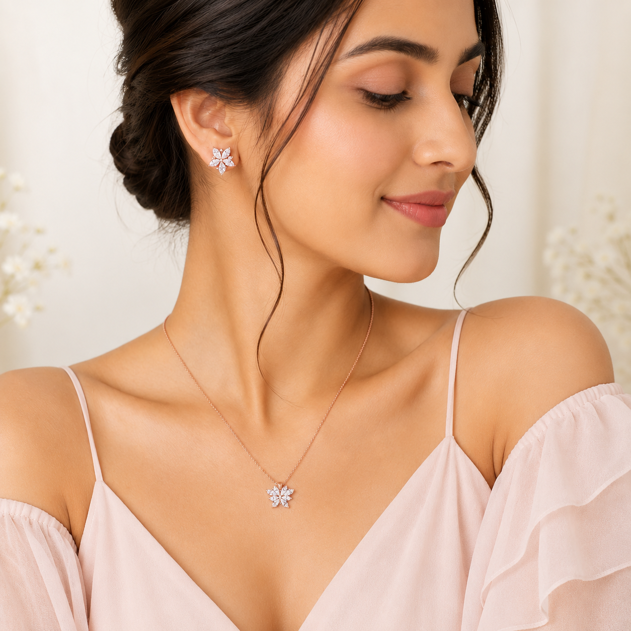 Flora Shine Pendant Set (56546)
