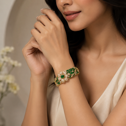 Regal Petals Emerald Bracelet (56197)