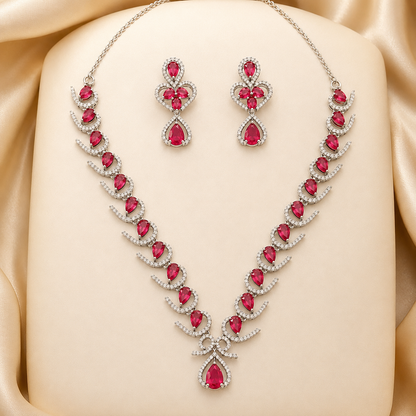 Ruby Vine Jewellery Set
