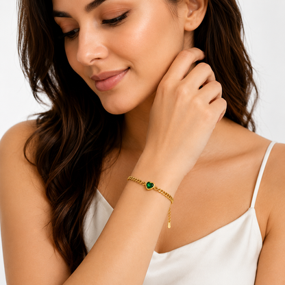 Emerald Heart Glow Bracelet (52198)
