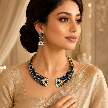 Peacock Majesty Statement Necklace Set