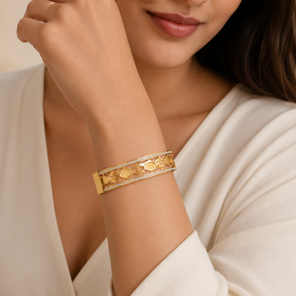 Golden Aura Crystal Bracelet(51889)