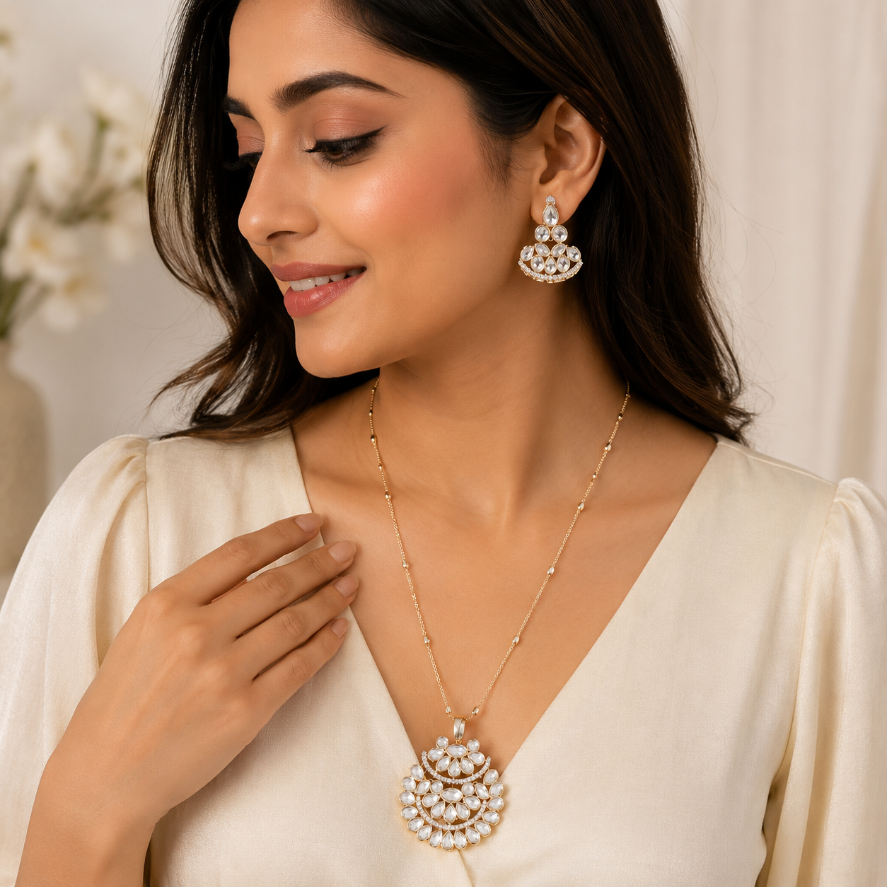 Noor Chandrika Pendant Set (50160)