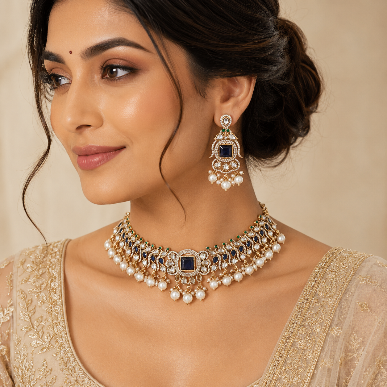 Royal Sapphire Victorian Choker Set (54031)