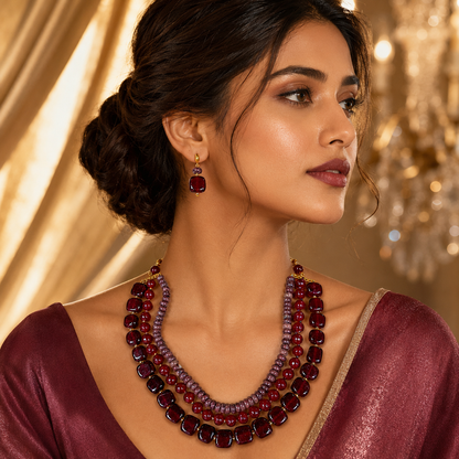 Ruby Dusk Statement Set