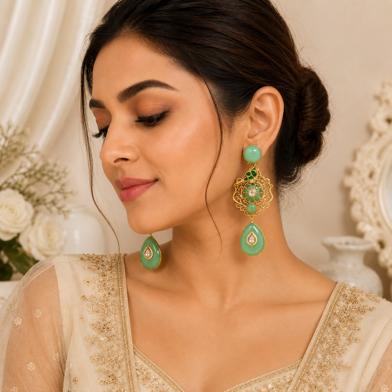 Mayura Mint Royale Earrings (55655)