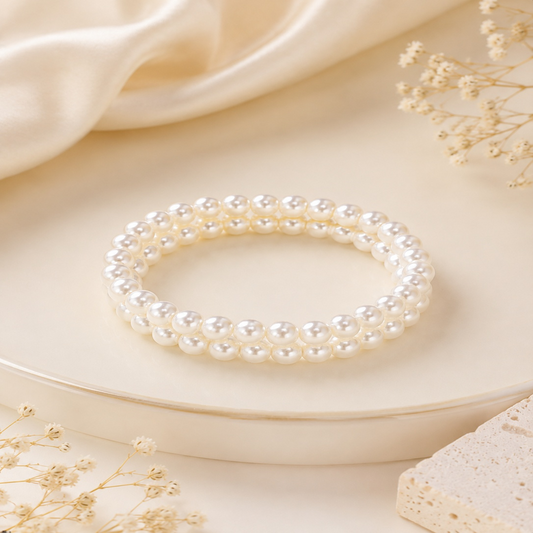 Classic Double Pearl Bracelet (56855)