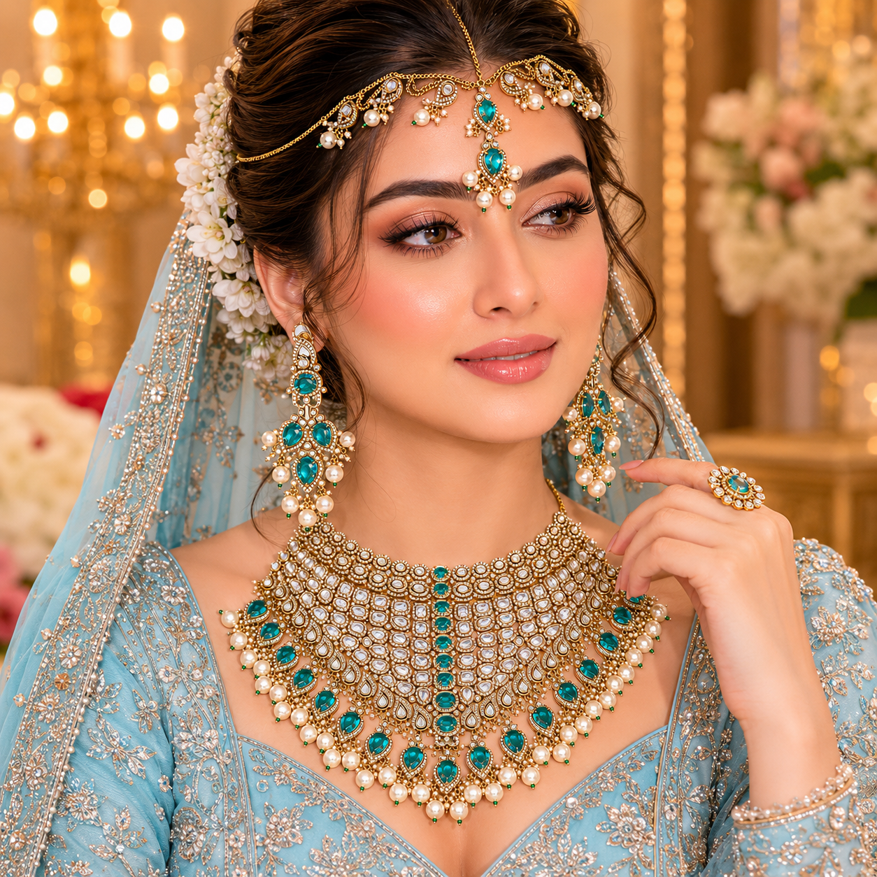 The Peacock Treasure Bridal Set  (44594)