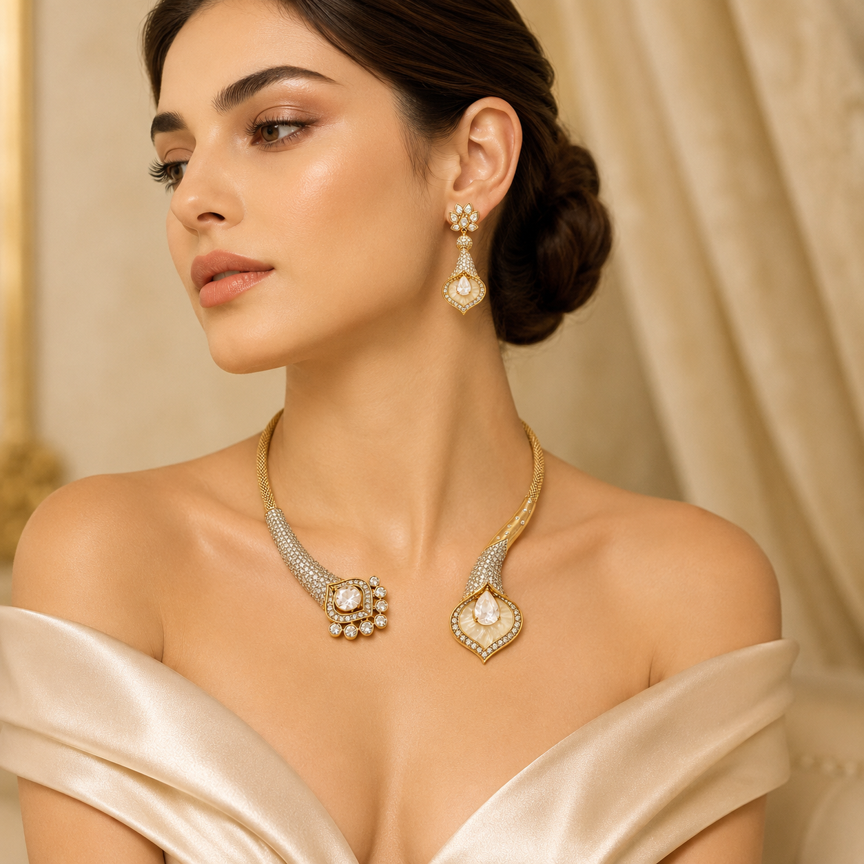 Celestial Petal Necklace Set