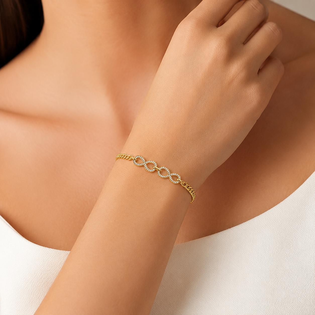 Infinity Link Crystal Bracelet (56671)