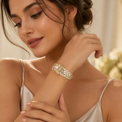 Regal Petals Crystal Bracelet (56200)