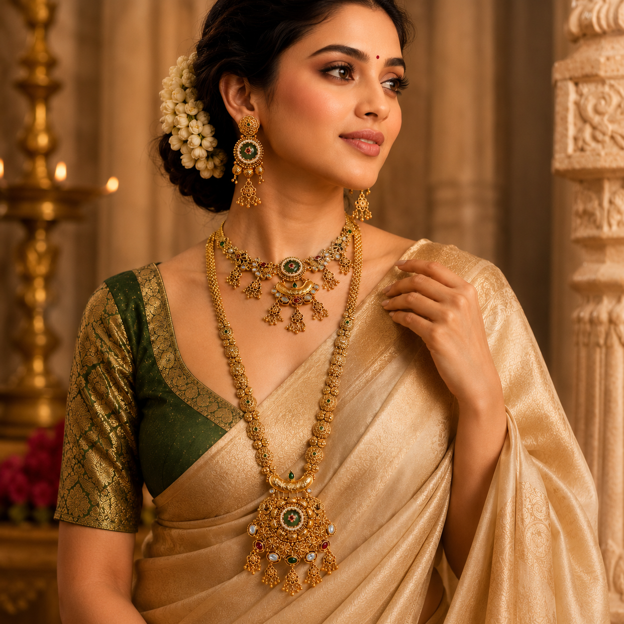 Emerald Heritage Necklace Set