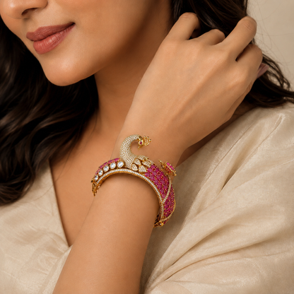 Mayurika Rose Peacock Kada (56201)