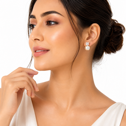 Celestia Pearl Stud Earrings (52413)