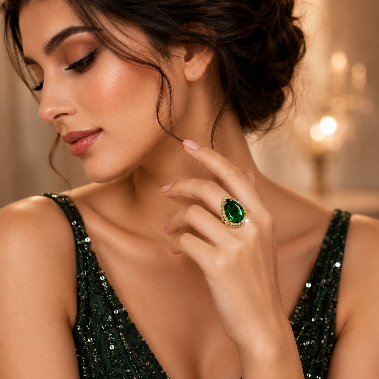 Emerald Royale Cocktail Ring (56210)