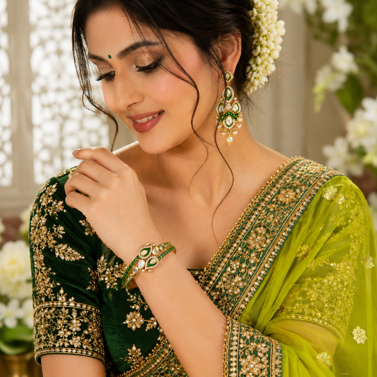 Emerald Mayura Bracelet (54952)