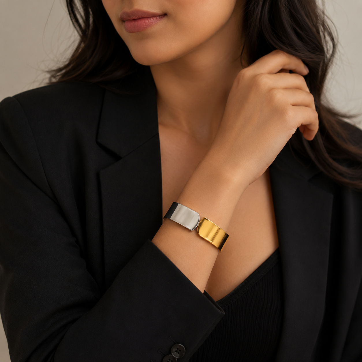 Silver & Gold Symphony Cuff (51889)