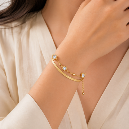 Golden Harmony Heart Bracelet (52234)