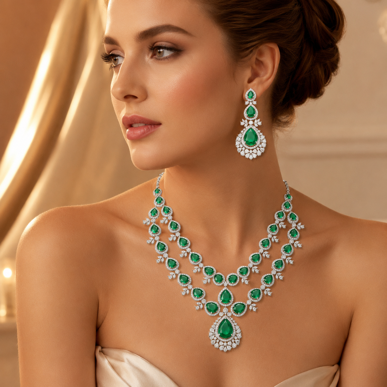 Royal Dewdrop Emerald Set