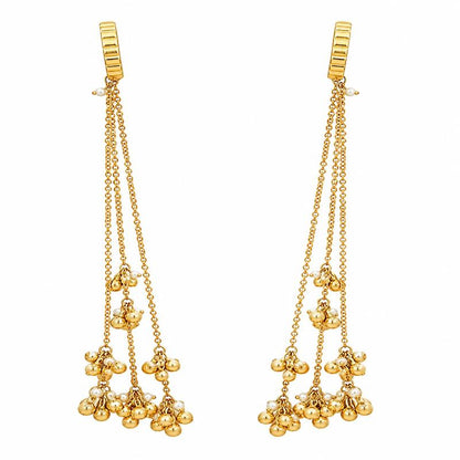 Sunehri Pearl Tassel Earrings (53630)