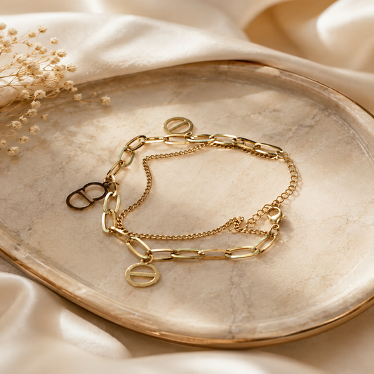 Women’s Dual Chain Charm Bracelet (58547)