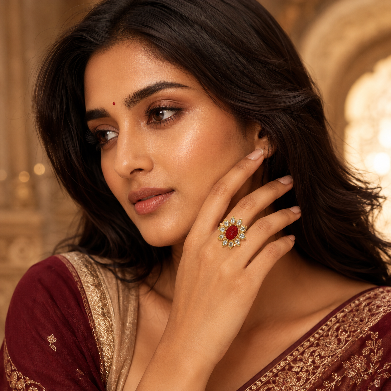 Ruby Petal Heritage Ring (55469)