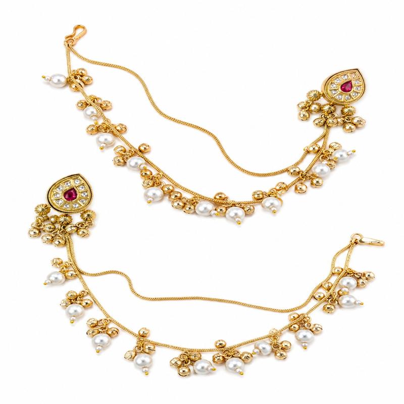 Rajsi Ruby Pearl Sahiba Earrings (53431)