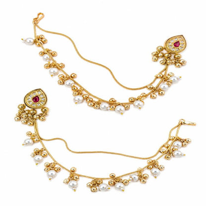 Rajsi Ruby Pearl Sahiba Earrings (53431)