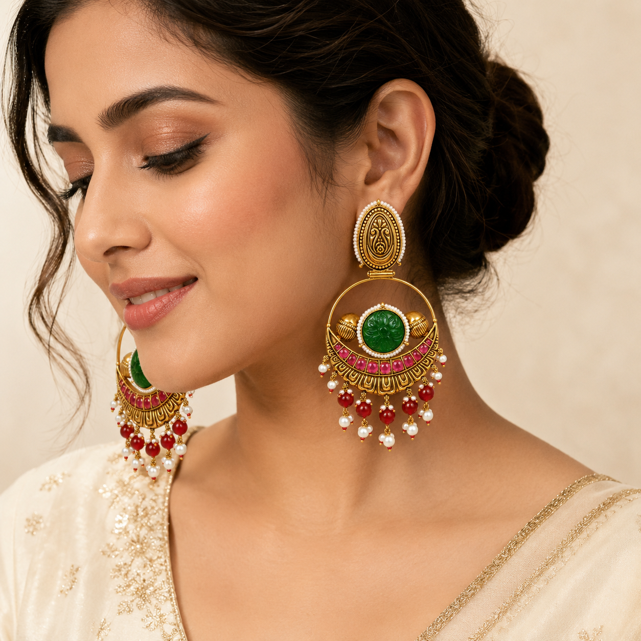 Royal Emerald Heritage Earrings (53635)