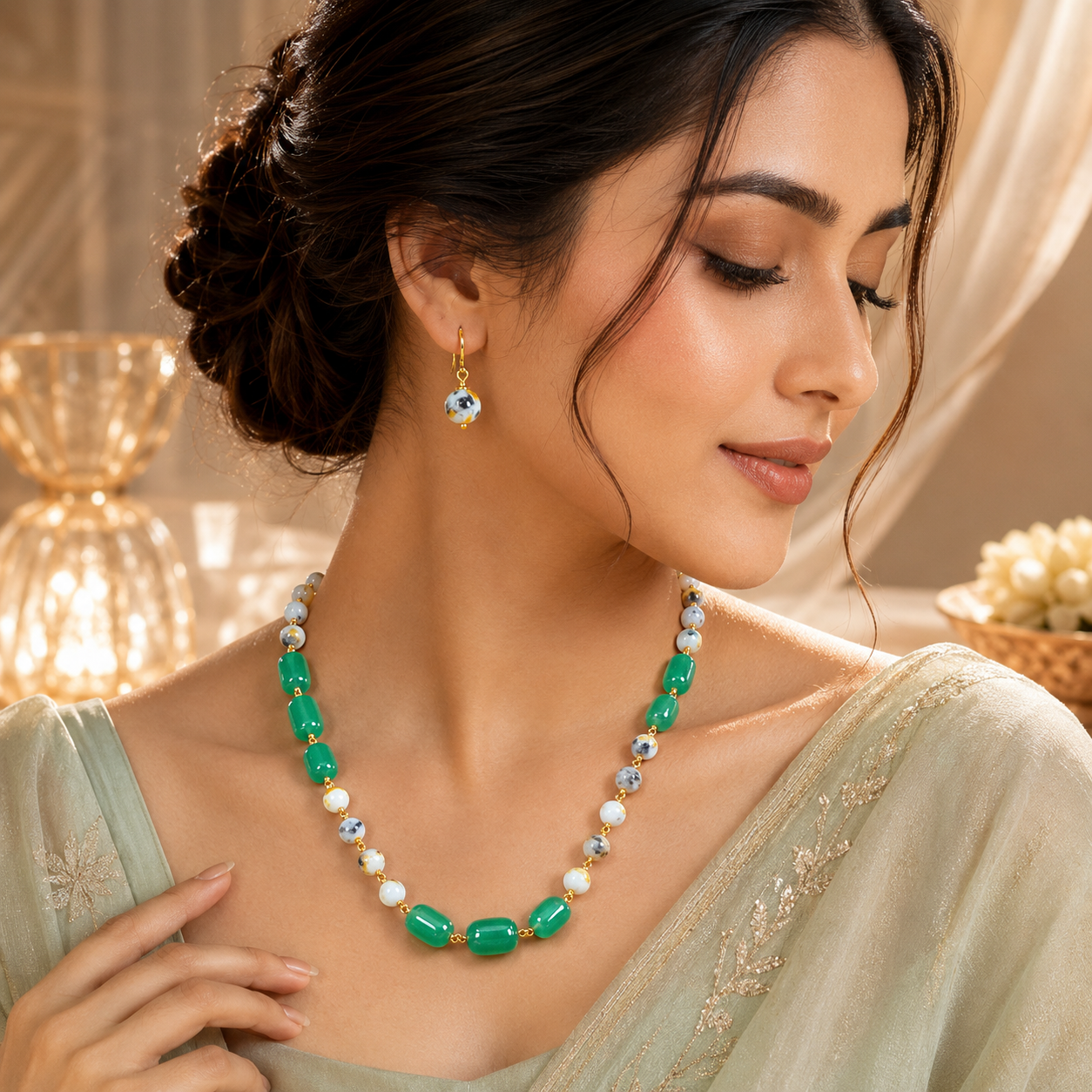 Emerald Mist Necklace Set