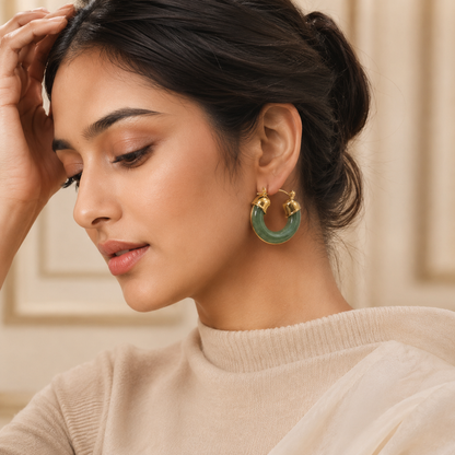 Ivory Mist Semi Hoops