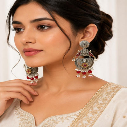 Rajsi Scarlet Sparrow Earrings(53777)