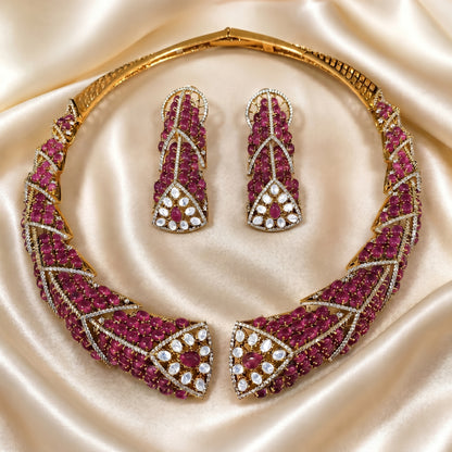 Flamingo Majesty Statement Necklace Set