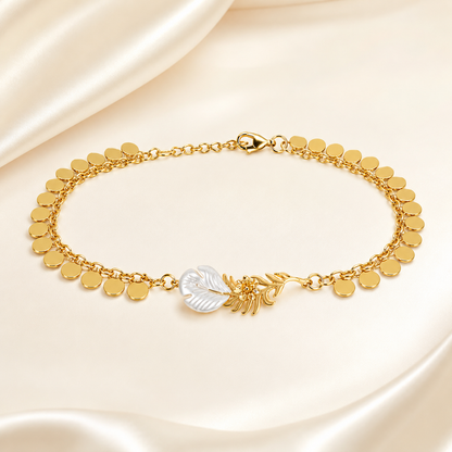 Ivory Leaf Charm Bracelet