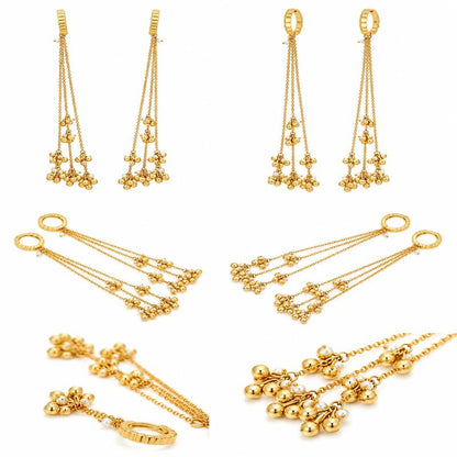 Sunehri Pearl Tassel Earrings (53630)