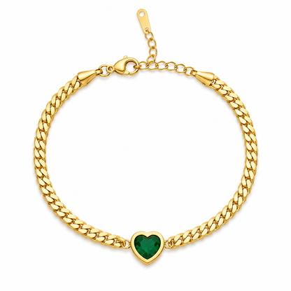 Emerald Heart Glow Bracelet (52198)