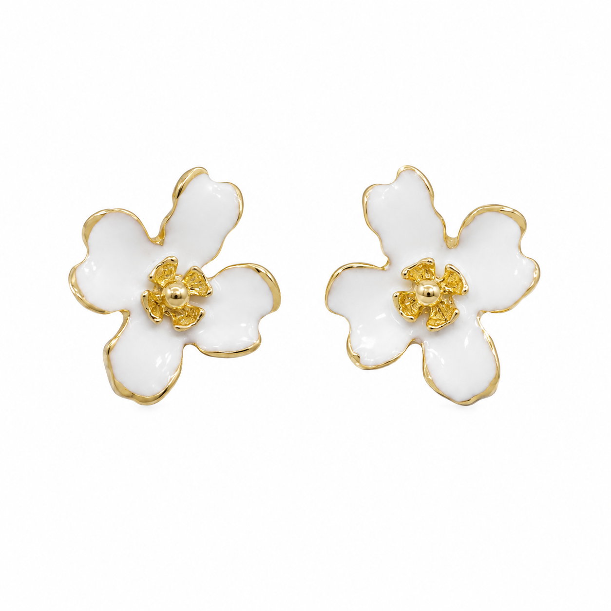 Snow Petal Bloom Earrings (52408)