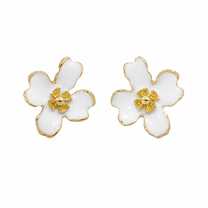 Snow Petal Bloom Earrings (52408)