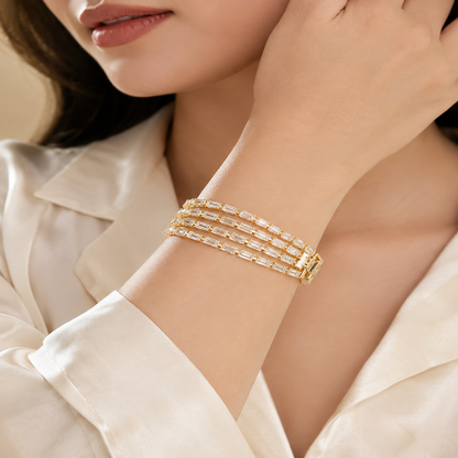 Women’s Premium Layered Stone Bracelet (58772)